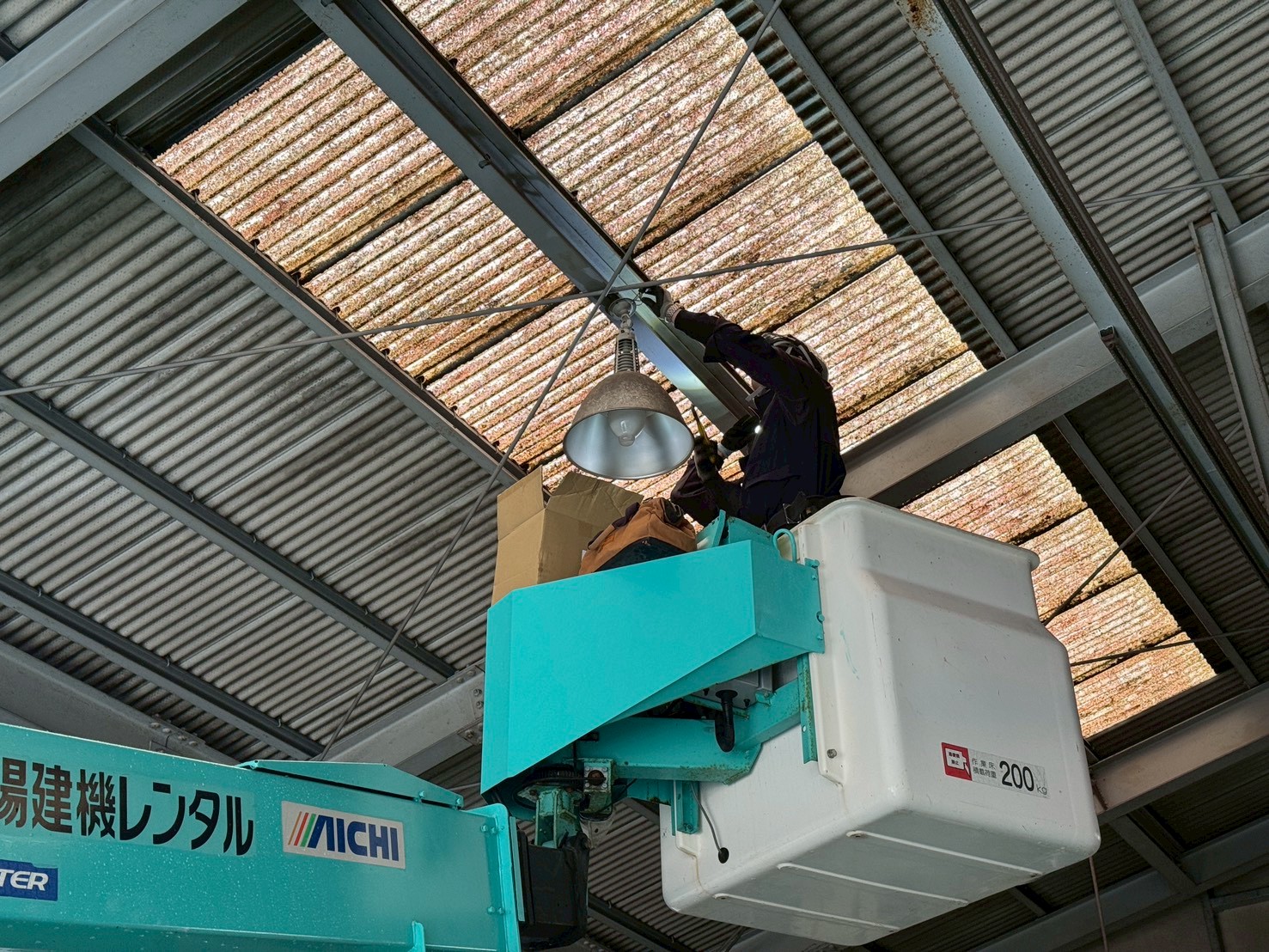 墨田区 電気工事 施工現場全体（引きの写真）